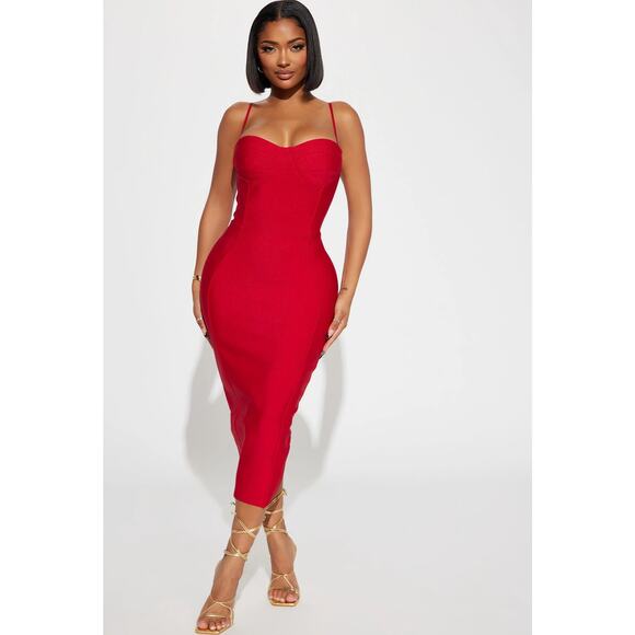 NWT Fashion Nova Becky Bandage Dress XL - Picture 1 of 5